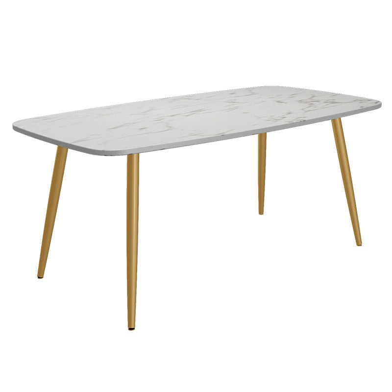 Scandinavian Sintered Stone Dining Table Sets with 4 Legs Base Dining Furniture for Home Use