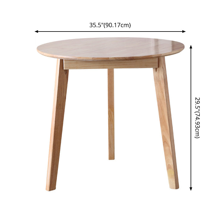 Modern Style Kitchen Dinette Set Solid Wood Top Dining Furniture Set with 3 Legs Base