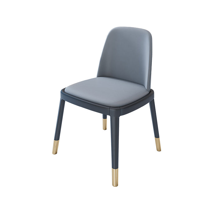 Minimalist Style Traditional Height Dining Set with Fixed Table and 4 Black Legs Base