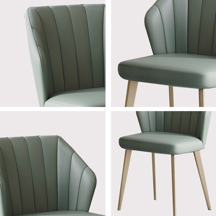 Modern Style Traditional Height Dining Set with Fixed Rectangle Shape Table and 4 Gold Legs Base