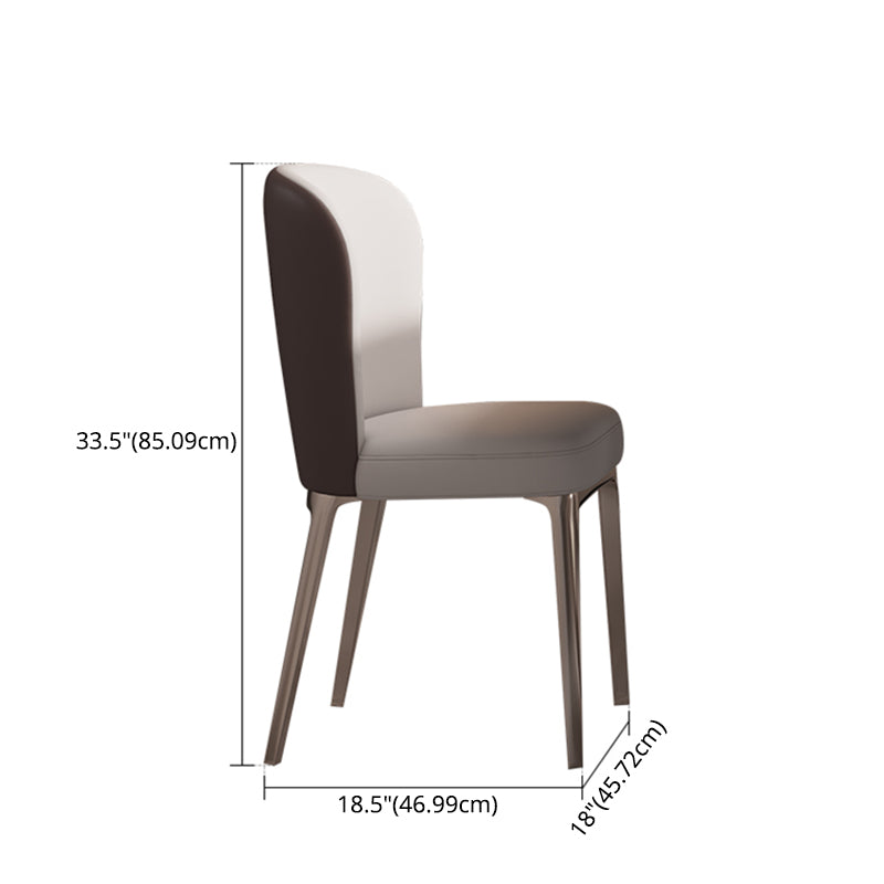 Minimalist Style Sintered Stone Dining Table with White Fixed Table and Trestle Base for Home Use