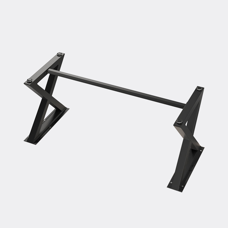 Industrial Style Solid Wood Dining Set with Traditional Height Fixed Table and Trestle Base