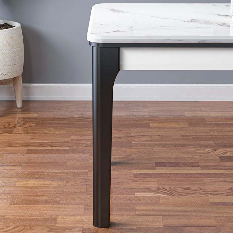 Dining Room Set Modern with Sintered Stone Dining Table and Solid Wood Chairs