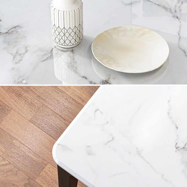 Dining Room Set Modern with Sintered Stone Dining Table and Solid Wood Chairs