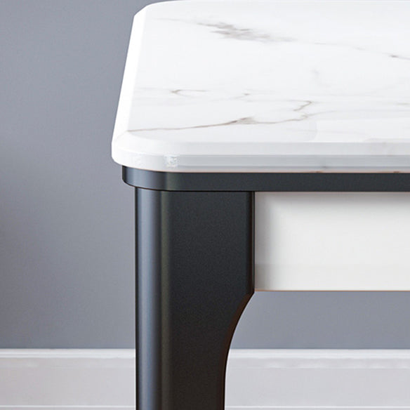 Dining Room Set Modern with Sintered Stone Dining Table and Solid Wood Chairs