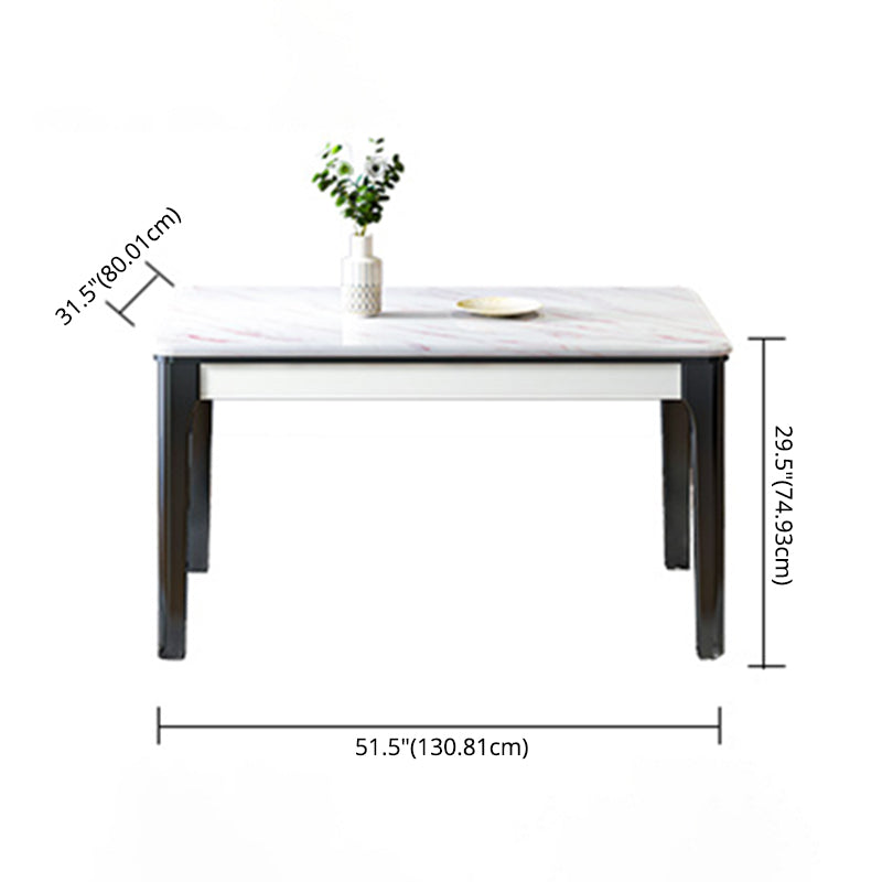 Dining Room Set Modern with Sintered Stone Dining Table and Solid Wood Chairs