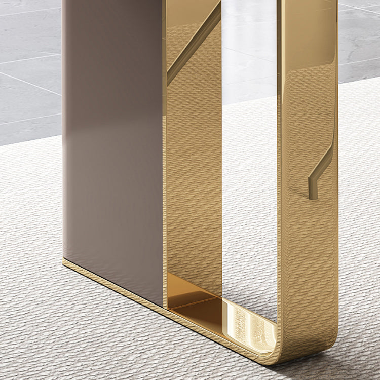 Dining Table Set Modern with Sintered Stone Dining Table and Padded Chairs