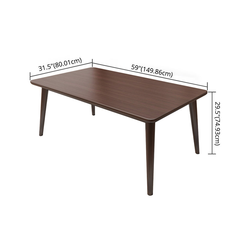 Minimalist Solid Wood Dining Set with Oak Wood Dining Table and Chairs