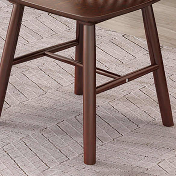 Minimalist Solid Wood Dining Set with Rubberwood Wood Dining Table and Chairs