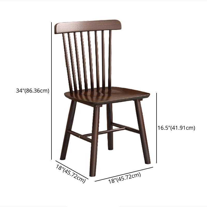 Minimalist Solid Wood Dining Set with Rubberwood Wood Dining Table and Chairs