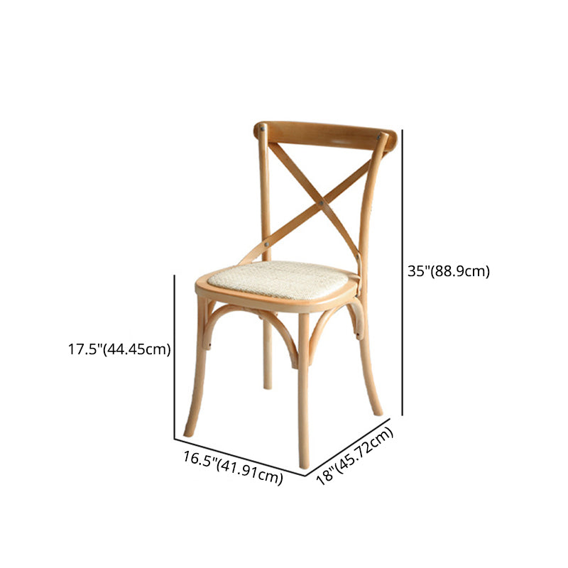 Juego de mesa de madera moderna de 5/7 con mesa redonda de comedor con sillas transversales