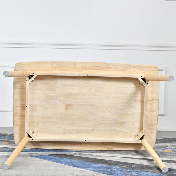 Moderne houten tafel set van 5/7 met rechthoektafel dinerset met winsorstoelen