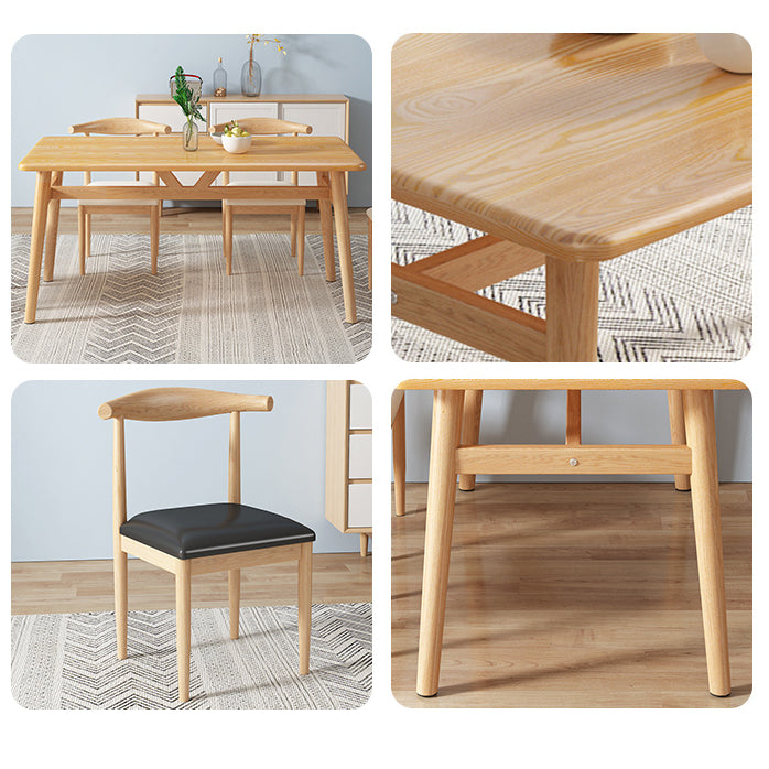 Home Modern Style MDF Essmöbel Set Rechteck Esset mit Holzbasis