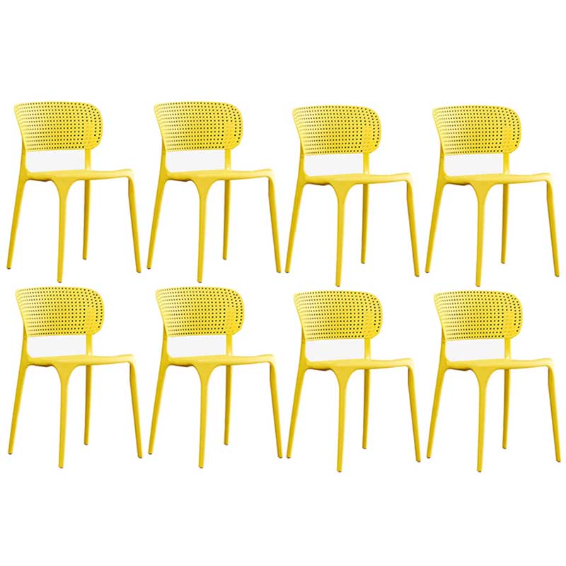 Silla lateral de plástico de comedor de estilo glamor
