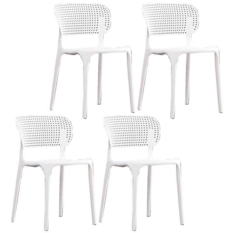 Silla lateral de plástico de comedor de estilo glamor