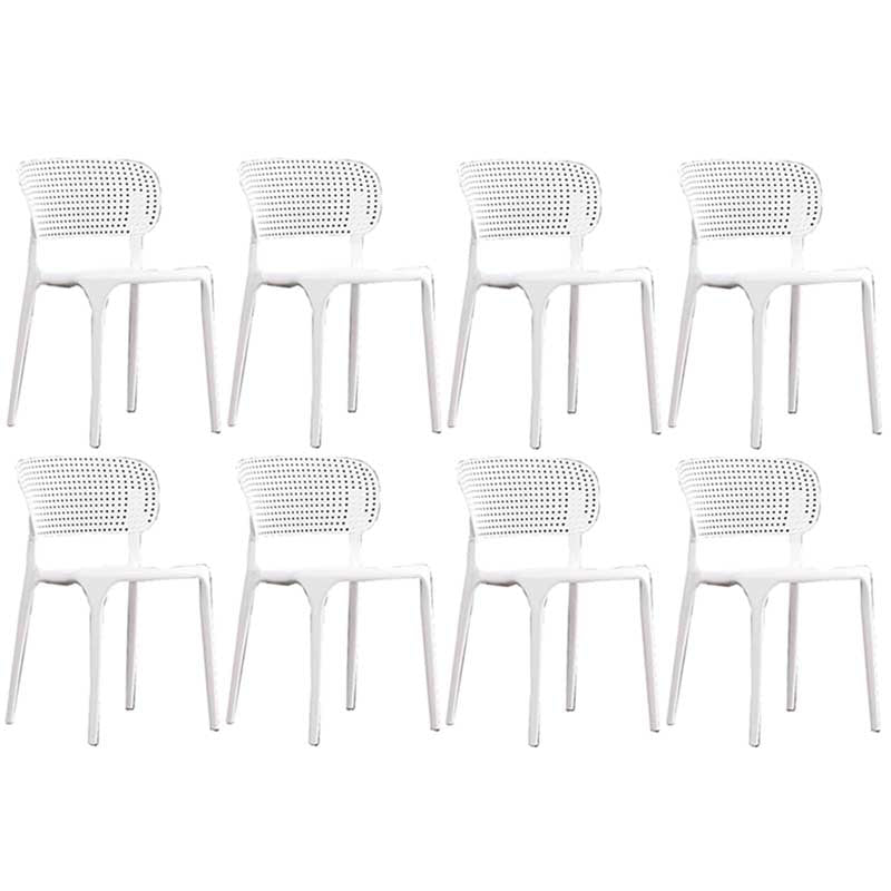 Silla lateral de plástico de comedor de estilo glamor