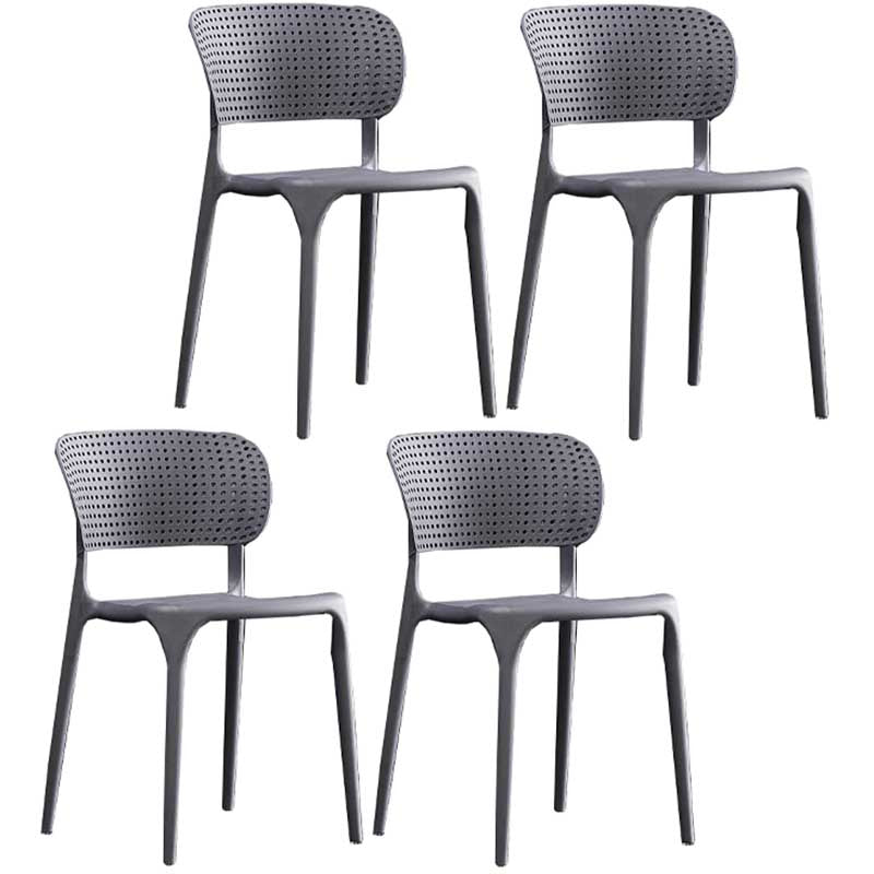 Silla lateral de plástico de comedor de estilo glamor