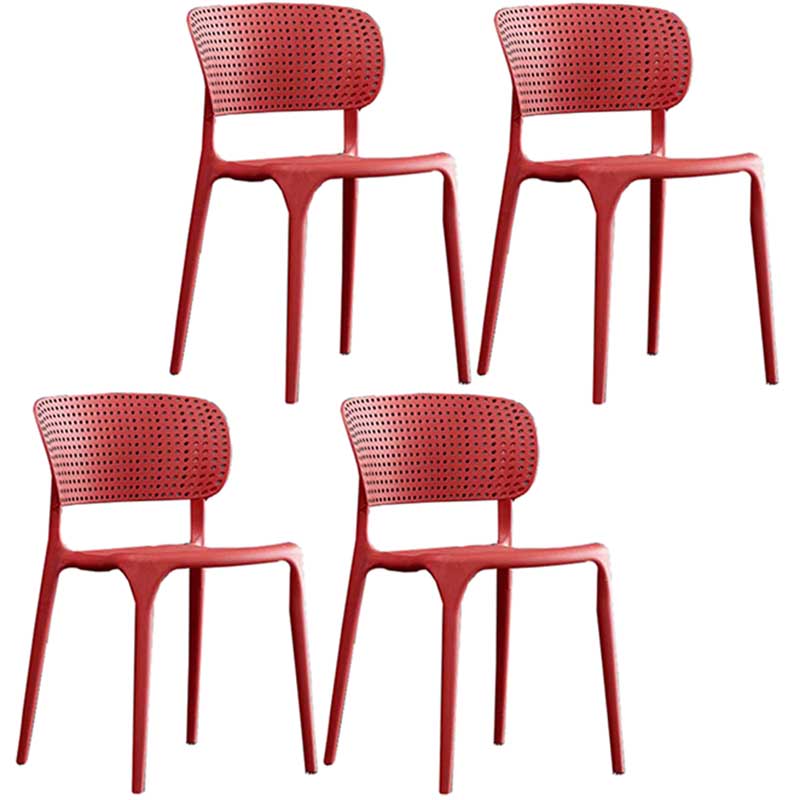Silla lateral de plástico de comedor de estilo glamor