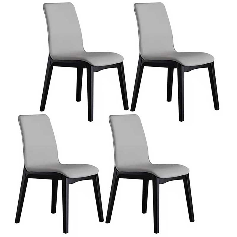 Chaise de salle à manger contemporaine en simili cuir, finition mate, chaise de salle à manger Parsons