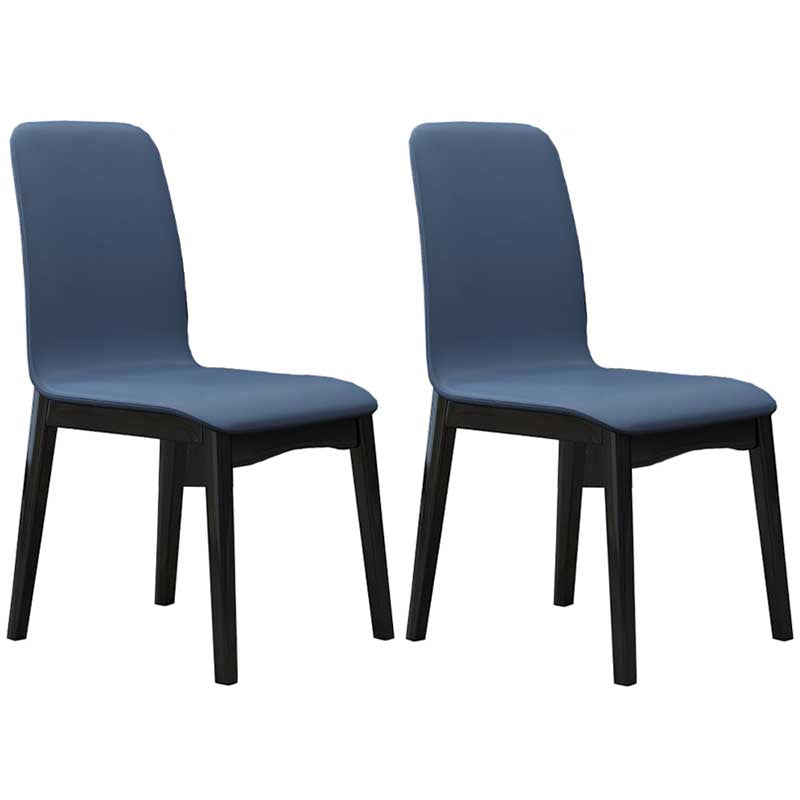 Chaise de salle à manger contemporaine en simili cuir, finition mate, chaise de salle à manger Parsons