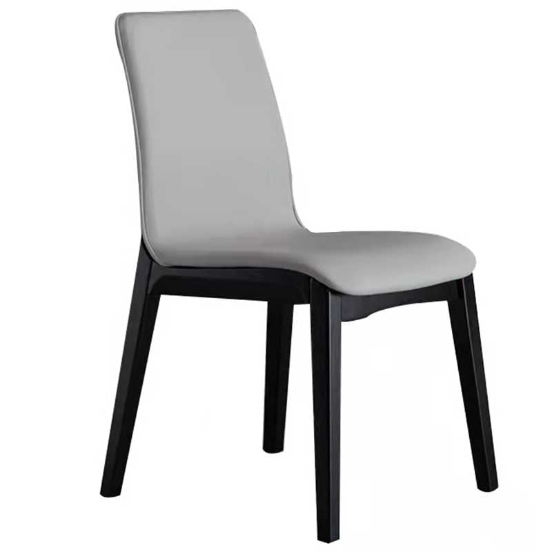 Chaise de salle à manger contemporaine en simili cuir, finition mate, chaise de salle à manger Parsons