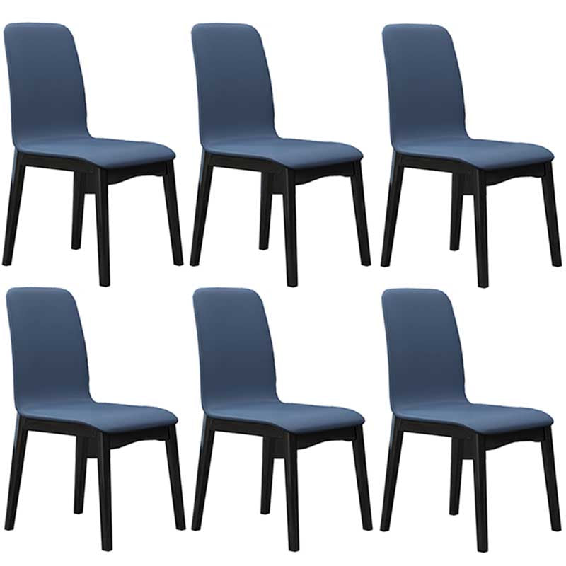 Chaise de salle à manger contemporaine en simili cuir, finition mate, chaise de salle à manger Parsons