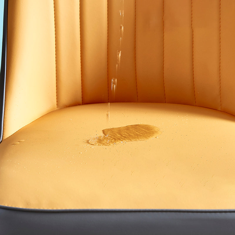 Chaise d'intérieur à base métallique de 18 pouces de large, chaise en cuir Parsons pour restaurant