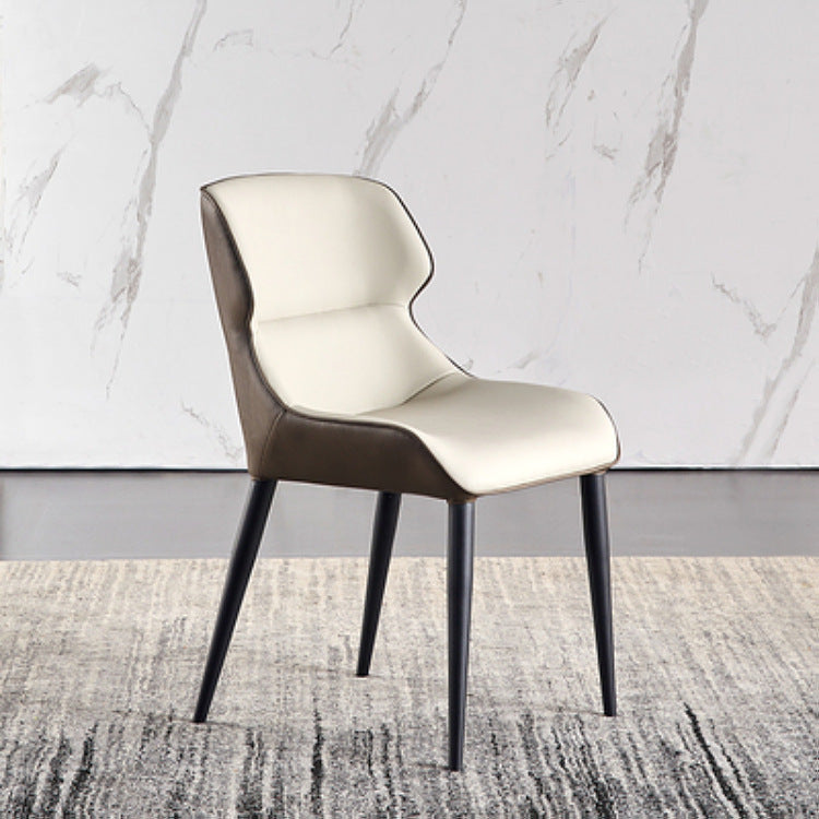Chaise de style rembourré de style moderne chaise Parsons wingback empilable pour la maison