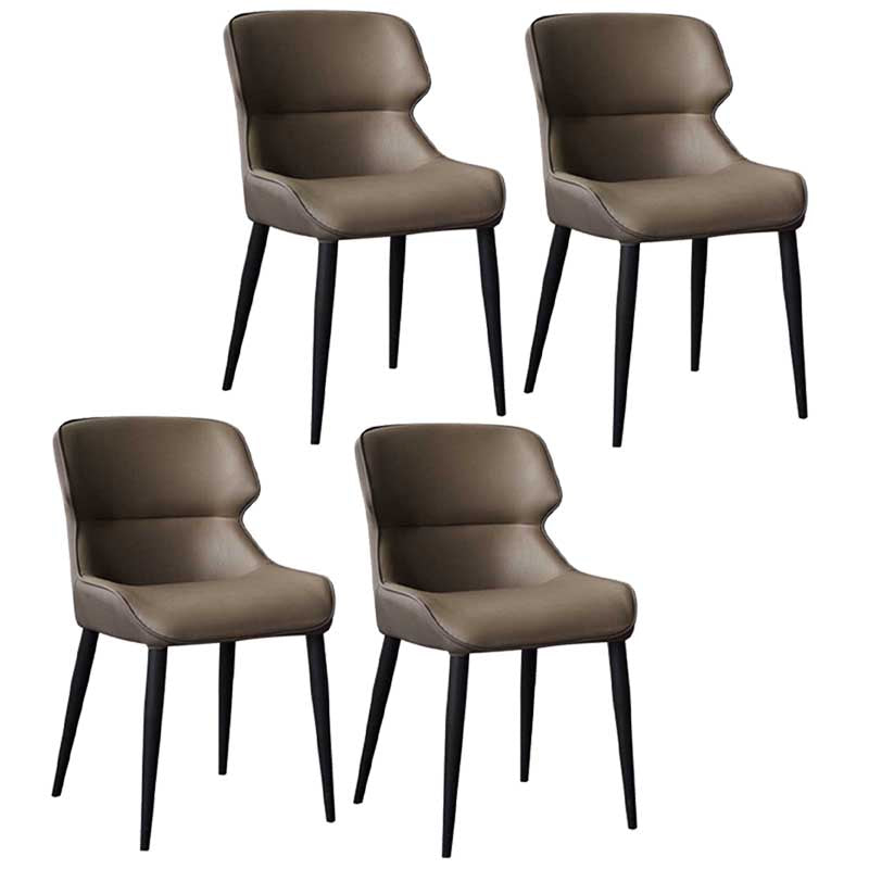 Chaise de style rembourré de style moderne chaise Parsons wingback empilable pour la maison