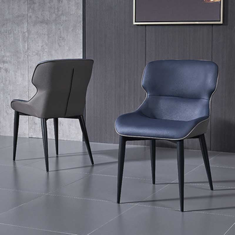 Chaise de style rembourré de style moderne chaise Parsons wingback empilable pour la maison