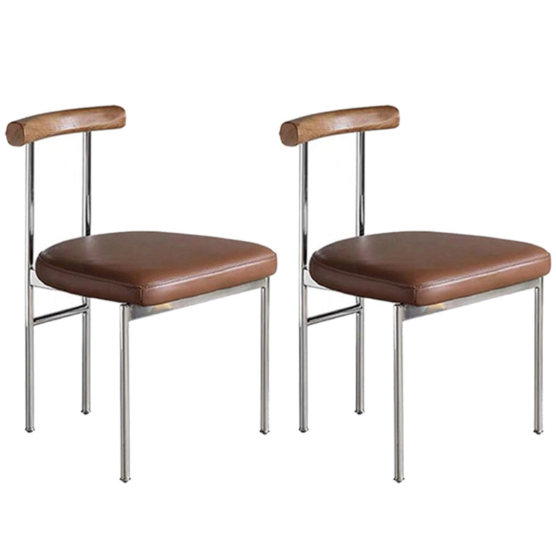 Chaise latérale de salle à manger industrielle en métal, finition mate, chaise latérale arrière avec échelle