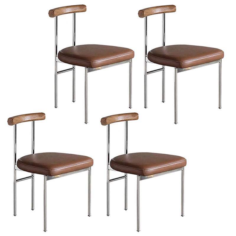 Chaise latérale de salle à manger industrielle en métal, finition mate, chaise latérale arrière avec échelle