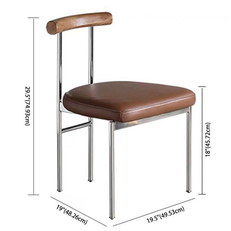 Chaise latérale de salle à manger industrielle en métal, finition mate, chaise latérale arrière avec échelle