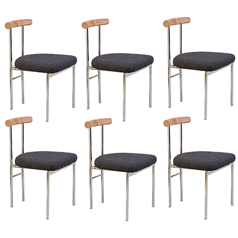 Chaise latérale de salle à manger industrielle en métal, finition mate, chaise latérale arrière avec échelle