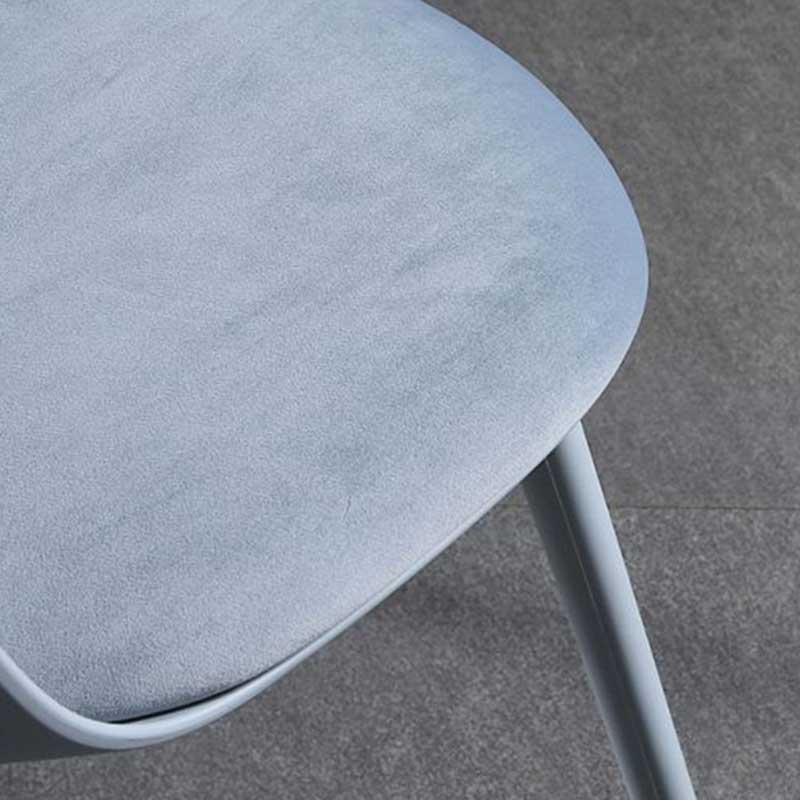 16'' Wide Dining Side Chairs Modern Plastic Indoor-Outdoor Solid Back Chair