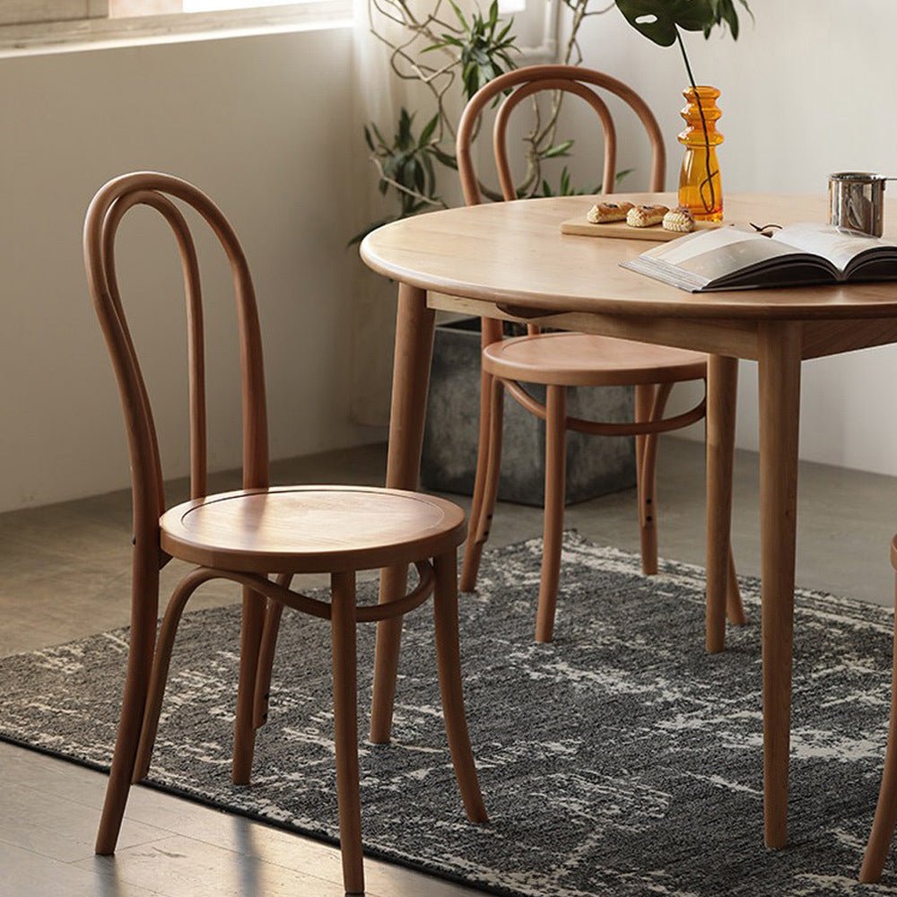 Birch Wood Contemporary Dining Room Chairs Windsor Back Side Chair Set