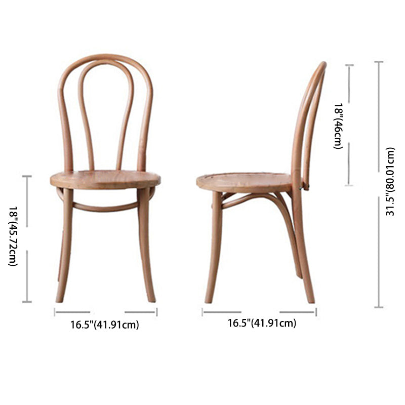 Birch Wood Contemporary Dining Room Chairs Windsor Back Side Chair Set