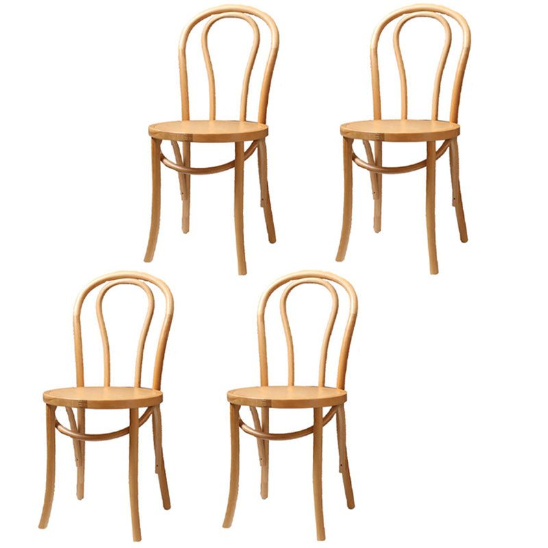 Birch Wood Contemporary Dining Room Chairs Windsor Back Side Chair Set