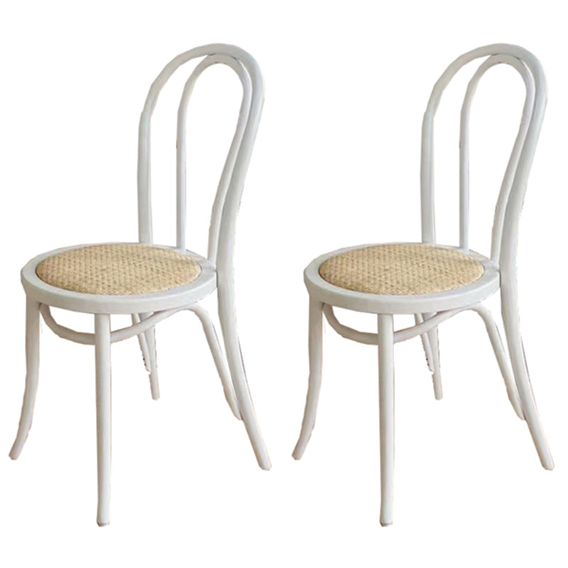 Birch Wood Contemporary Dining Room Chairs Windsor Back Side Chair Set