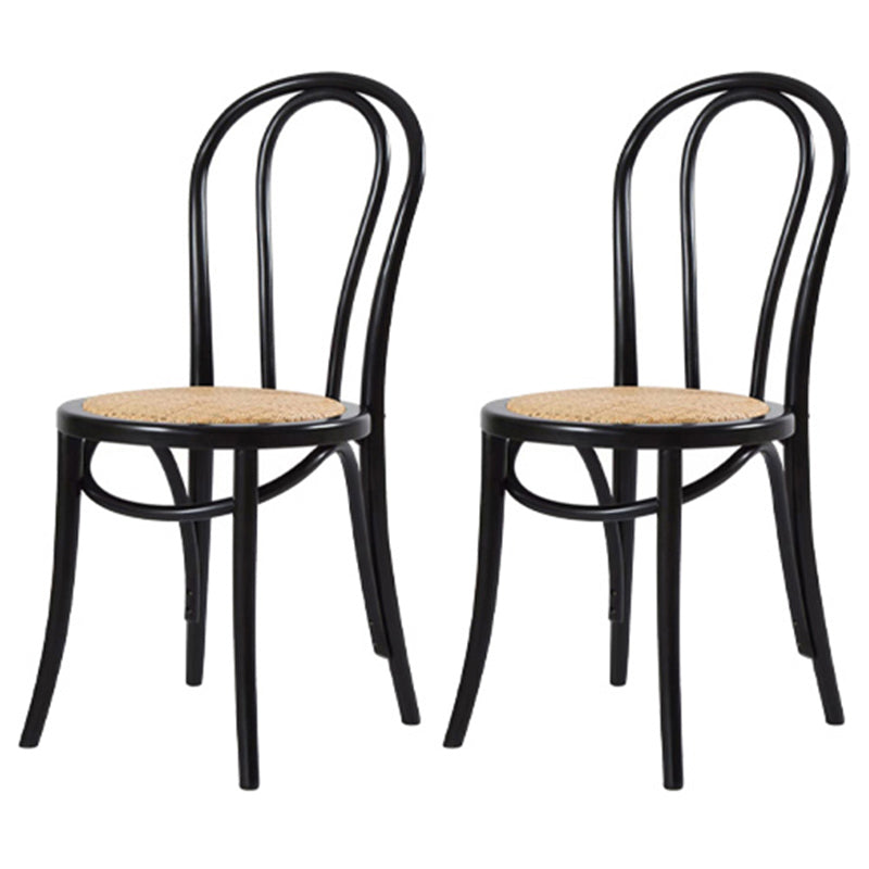 Birch Wood Contemporary Dining Room Chairs Windsor Back Side Chair Set