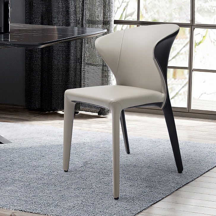 Chaise de salle à manger contemporaine, chaise d'appoint à oreilles avec 4 pieds en métal pour un usage domestique