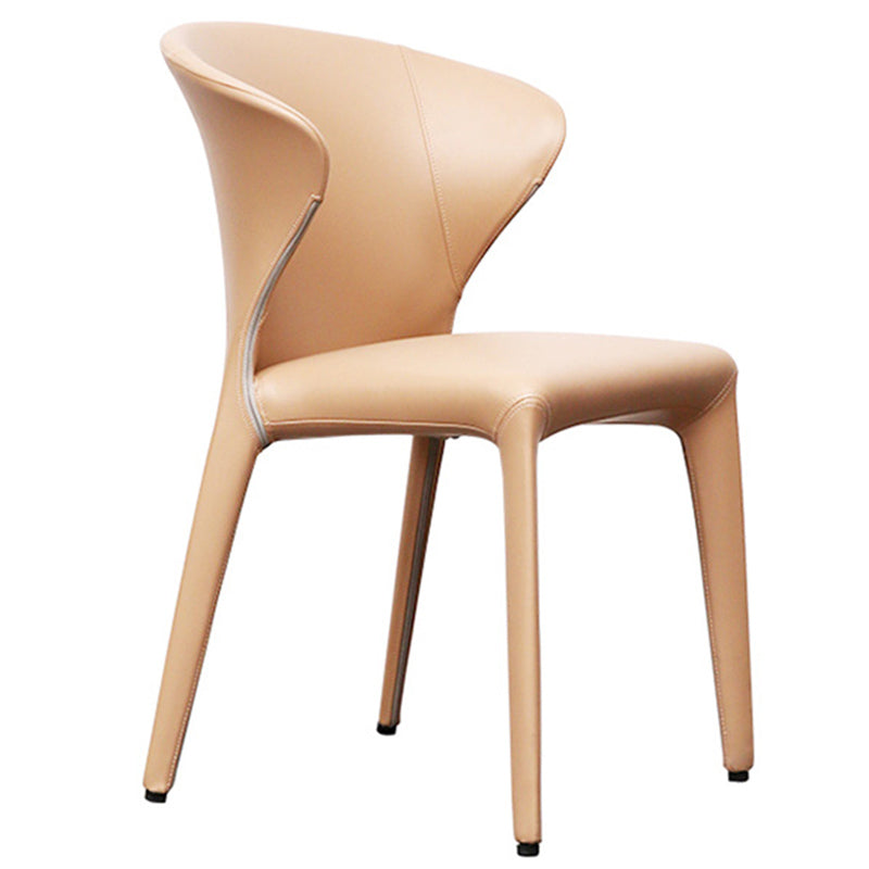 Chaise de salle à manger contemporaine, chaise d'appoint à oreilles avec 4 pieds en métal pour un usage domestique