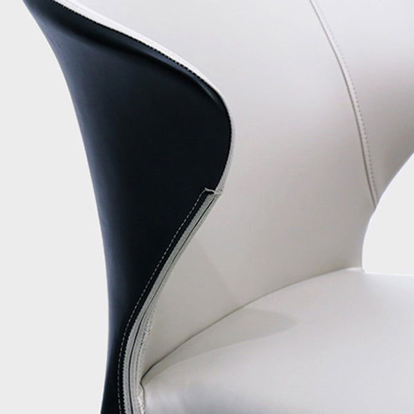 Chaise de salle à manger contemporaine, chaise d'appoint à oreilles avec 4 pieds en métal pour un usage domestique
