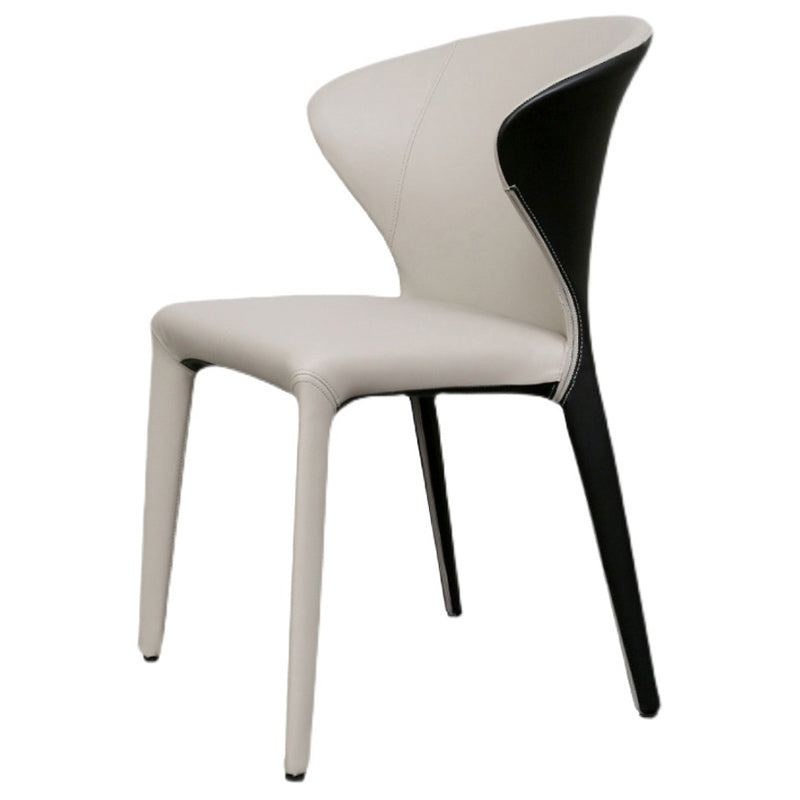 Chaise de salle à manger contemporaine, chaise d'appoint à oreilles avec 4 pieds en métal pour un usage domestique
