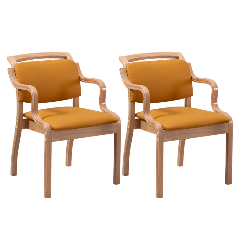 Ensembles de chaises latérales de salle à manger à dossier ouvert de chaise intérieure-extérieure en bois de style moderne