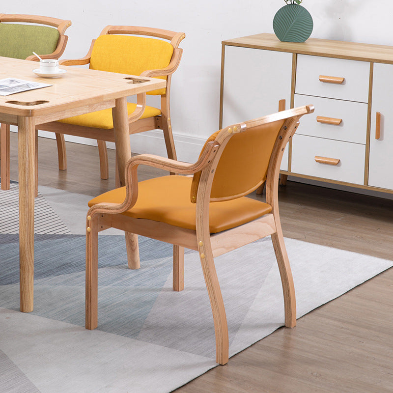 Ensembles de chaises latérales de salle à manger à dossier ouvert de chaise intérieure-extérieure en bois de style moderne