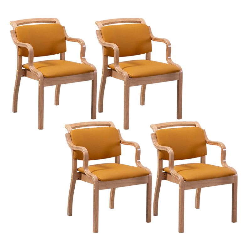 Ensembles de chaises latérales de salle à manger à dossier ouvert de chaise intérieure-extérieure en bois de style moderne