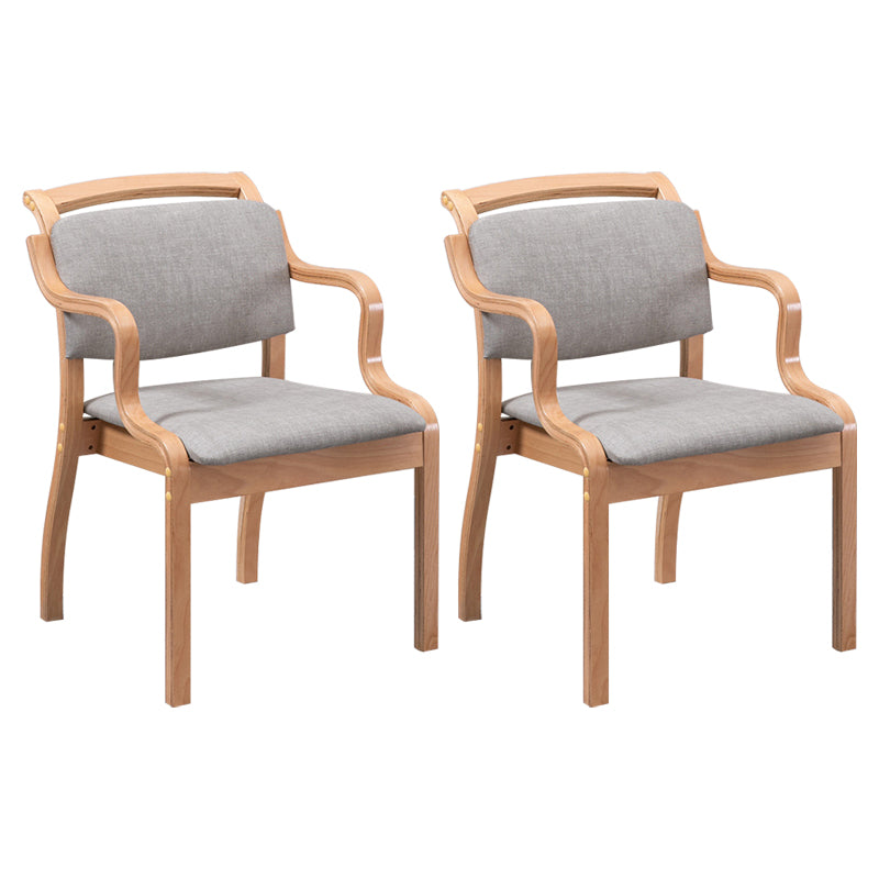 Ensembles de chaises latérales de salle à manger à dossier ouvert de chaise intérieure-extérieure en bois de style moderne