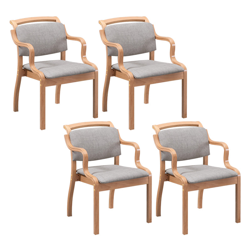 Ensembles de chaises latérales de salle à manger à dossier ouvert de chaise intérieure-extérieure en bois de style moderne