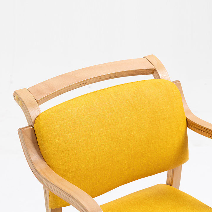 Ensembles de chaises latérales de salle à manger à dossier ouvert de chaise intérieure-extérieure en bois de style moderne